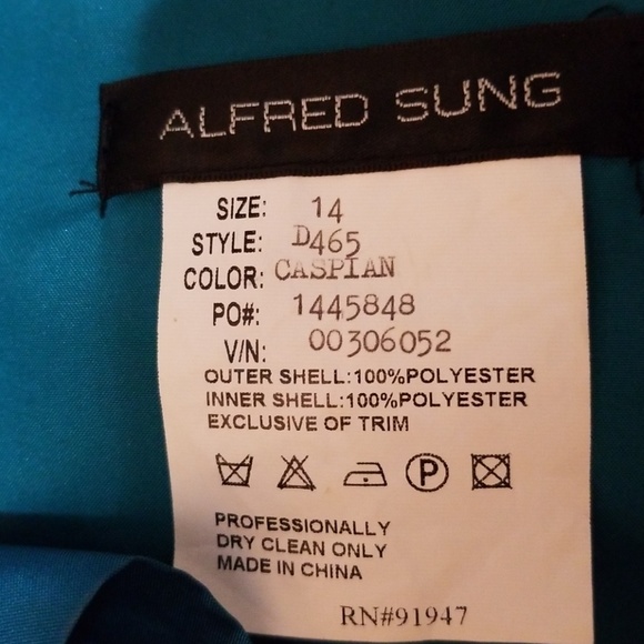 Alfred Sung Caspian Bridesmaid Shift Dress - Picture 7 of 8